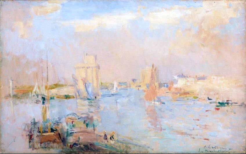 La Rochelle,bassin du port par Albert Lebourg