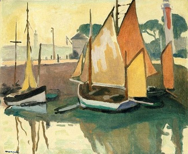 Port de La Rochelle &agrave; mar&eacute;e basse par Albert Marquet
