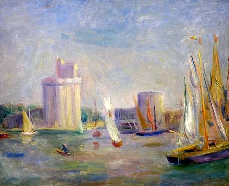 Port de  La Rochelle  par Pierre Auguste Renoir