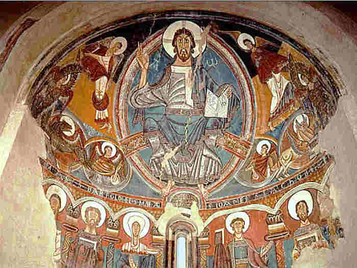 Christ en majest&eacute; autel abbatiale Saint-Savin
