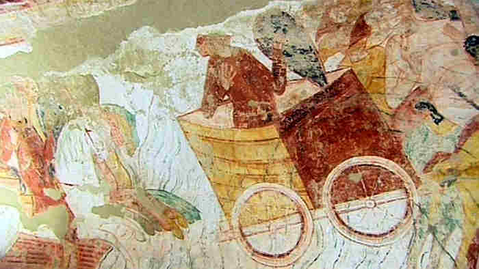 passage de la mer rouge par pharaon nef Saint-SAvin
