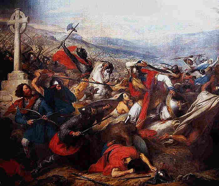 Charles Martel pr&egrave;s de Poitiers par Charles de Steuben