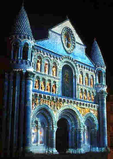 Polychromie   fa&ccedil;ade Notre-Dame de Poitiers