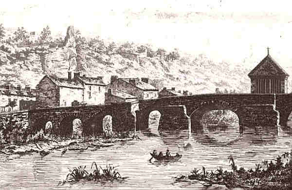 Rocher Coligny bataille de Poitiers  gravure
