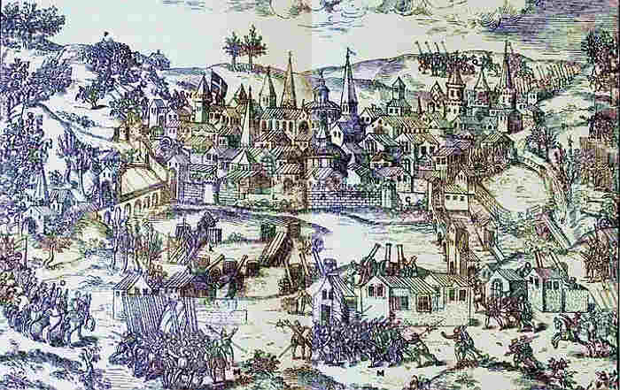 Si&egrave;ge de Poitiers par  Coligny 1569