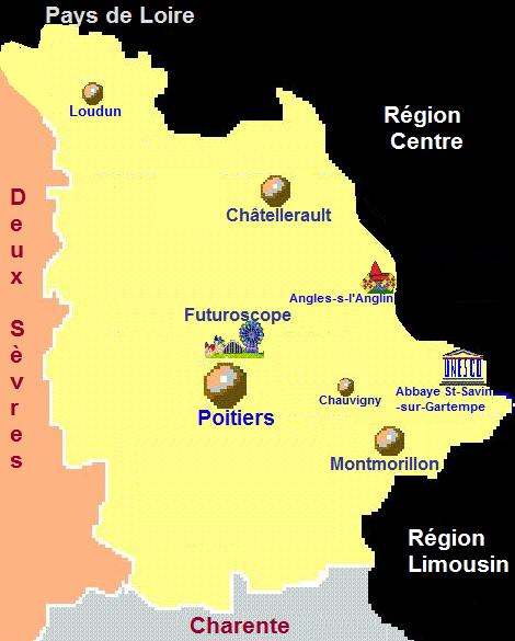 Carte de la Vienne