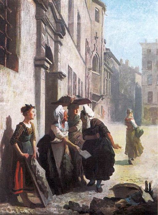 Les 4 comm&egrave;res devant le palais de justice de Grenoble par Diodore Rahoult