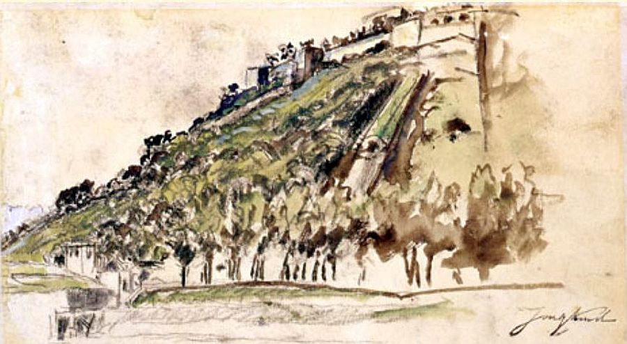 La BAstille de Grenoble par Jongkind