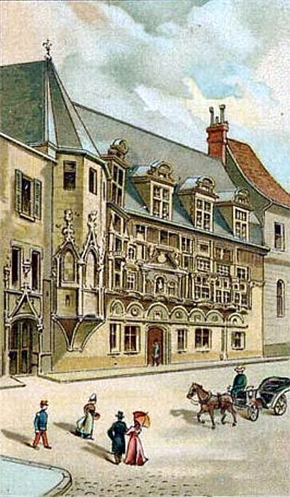 Ancien palais de  jsutice de Grenoble litho XIXe