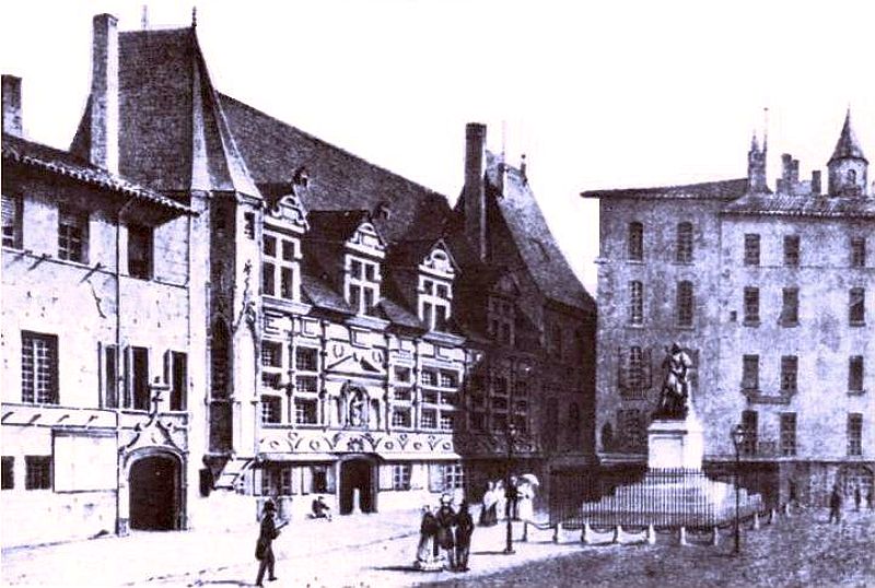Ancien parlement su dauphin&eacute; &agrave; Grenoble  vers 1840