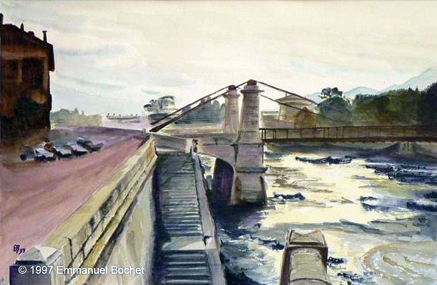 Pont  St-Michel et  ancien palais de justice &agrave; Grenoble par jean-Claude raboin
