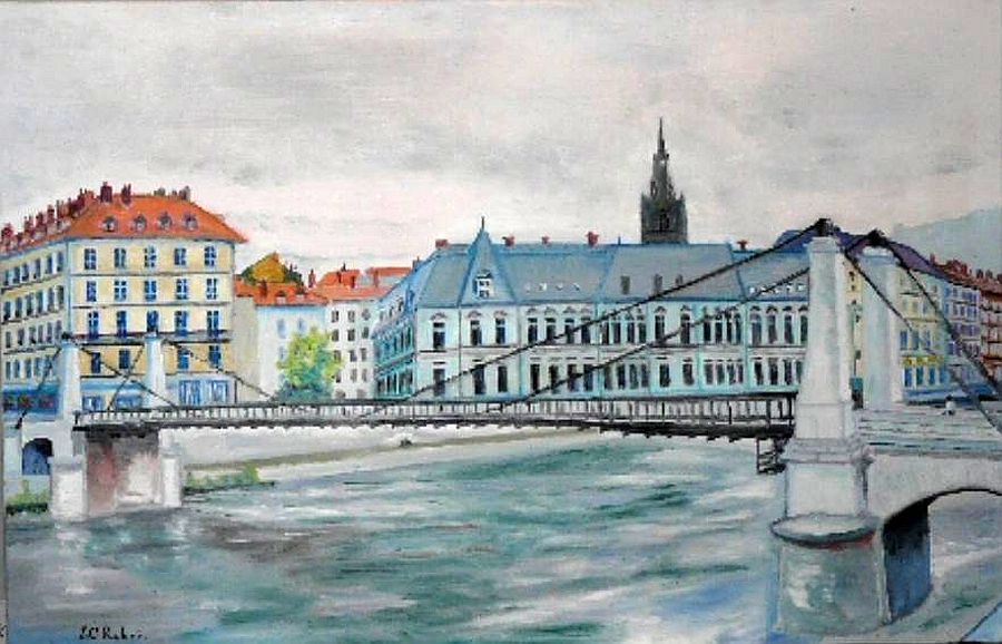Pont  St-Michel et  ancien palais de justice &agrave; Grenoble par jean-Claude raboin