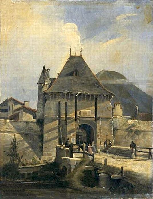Une porte de Grenoble en 1830 par Jules Gu&eacute;dy