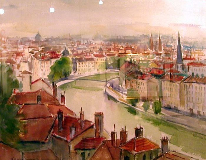 La Saone &agrave; Lyon par Louis Vadot