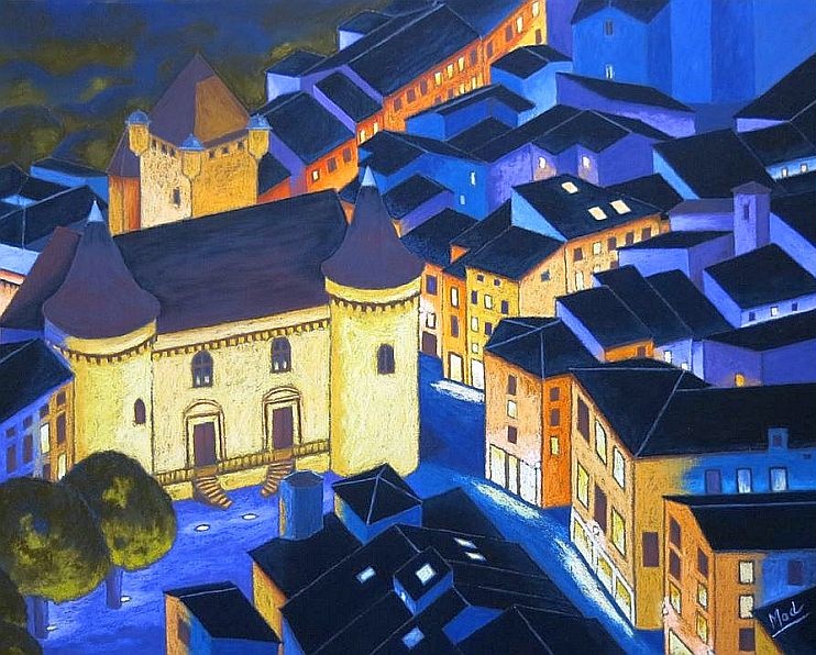 Aubenas la nuit par Catherine Mausser