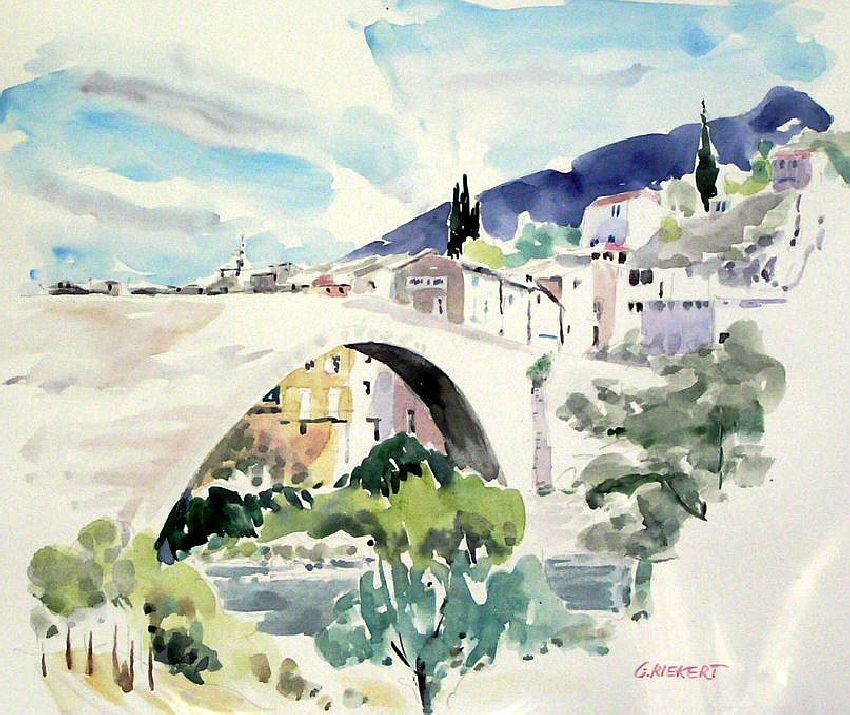 le pont roman  &agrave; Nyons par G Riekert