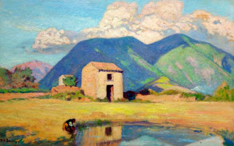 Sur le plateau de la Platte &agrave; Dieulefit par Victor Ferdinand Bourgeois