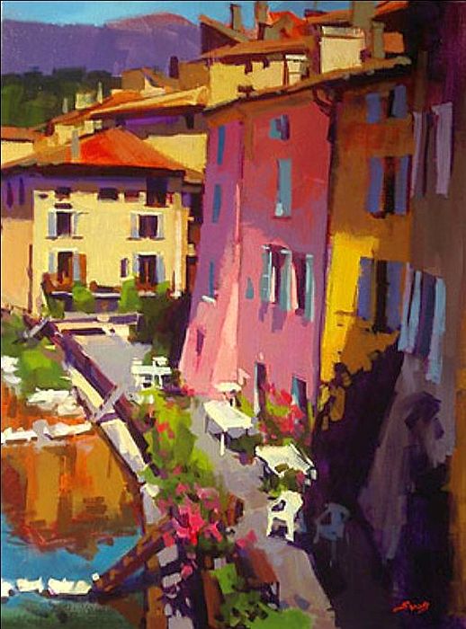 Vue de la rivi&egrave;re &agrave; Dieulefit par Mike Svob