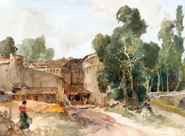 Chateau del Vach&egrave;re by Russell Flint