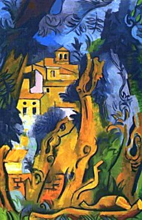 Arbre mort devant Mirmande par Andr&eacute; Lhote