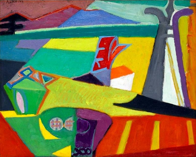 l'atelier sur la terrasse de Mirmande par Andr&eacute; Lhote