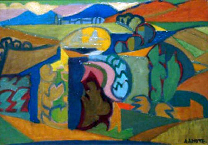 Mirmande, alentours de la ferme Caillet  par Andr&eacute; Lhote