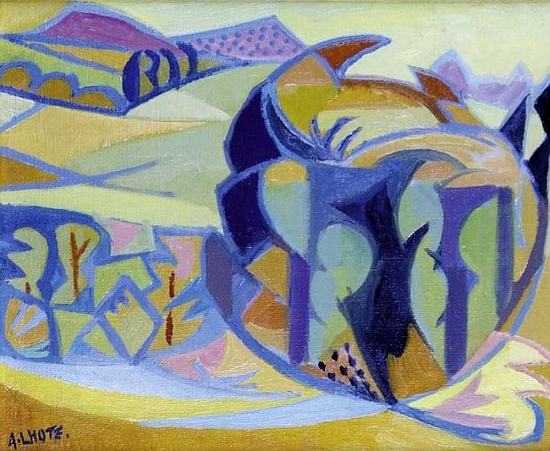 Paysage &agrave; Mirmande par Andr&eacute; Lhote