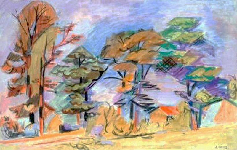 Paysage &agrave; Mirmande par Andr&eacute; Lhote