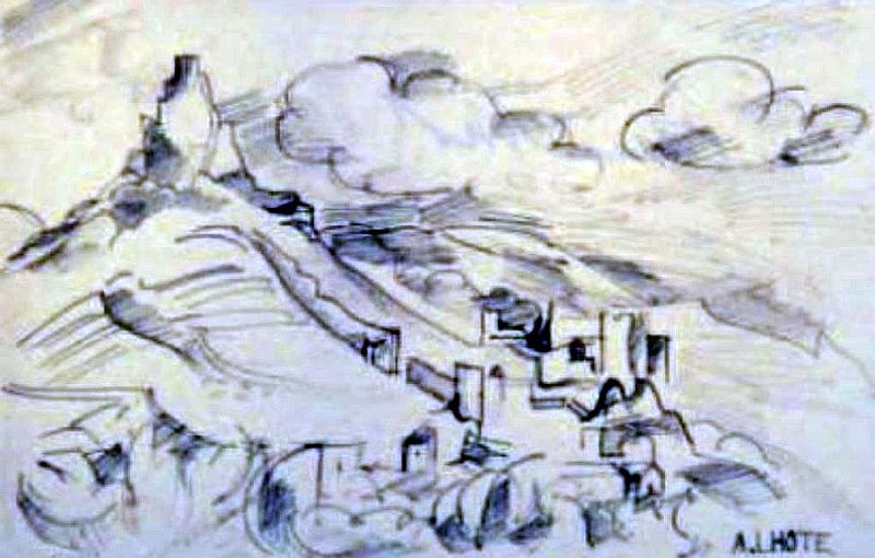 Paysage de Mirmande par Andr&eacute; Lhote