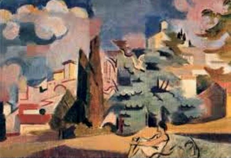 R&ecirc;verie devant Mirmande par Andr&eacute; Lhote