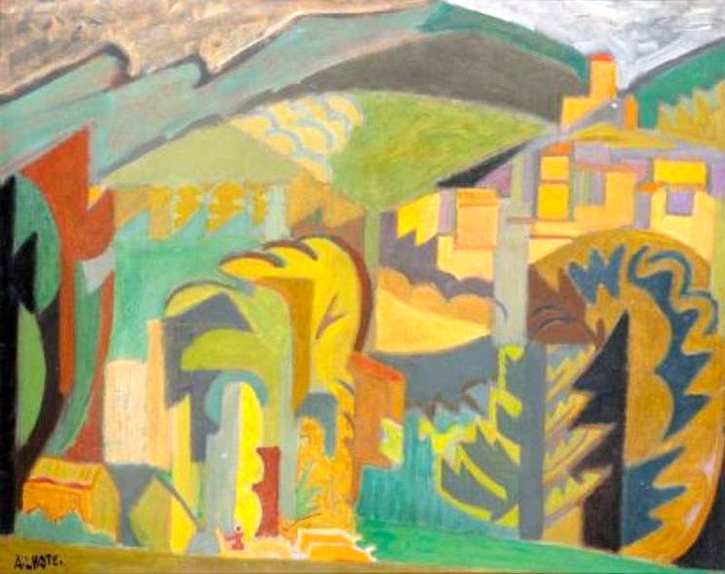 Village de Mirmande par Andr&eacute; Lhote