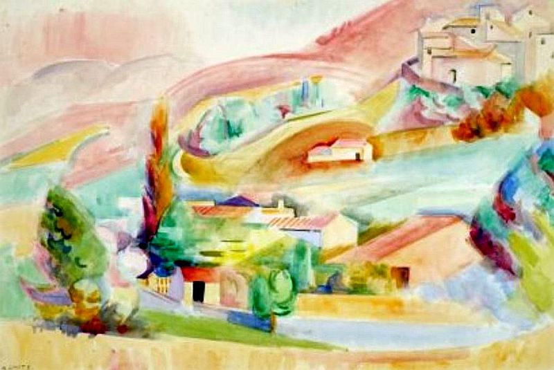 Le  village de Mirmande par Andr&eacute; Lhote