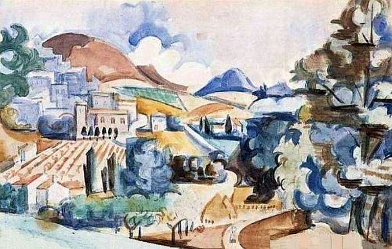 Vue de Mirmande par Andr&eacute; Lhote