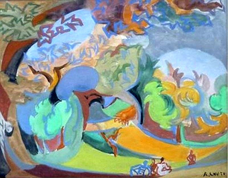 Paysage de la Dr&ocirc;me par Andr&eacute; Lhote