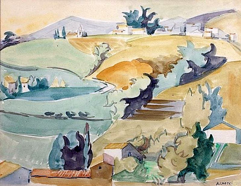 Paysage de la Dr&ocirc;me par Andr&eacute; Lhote