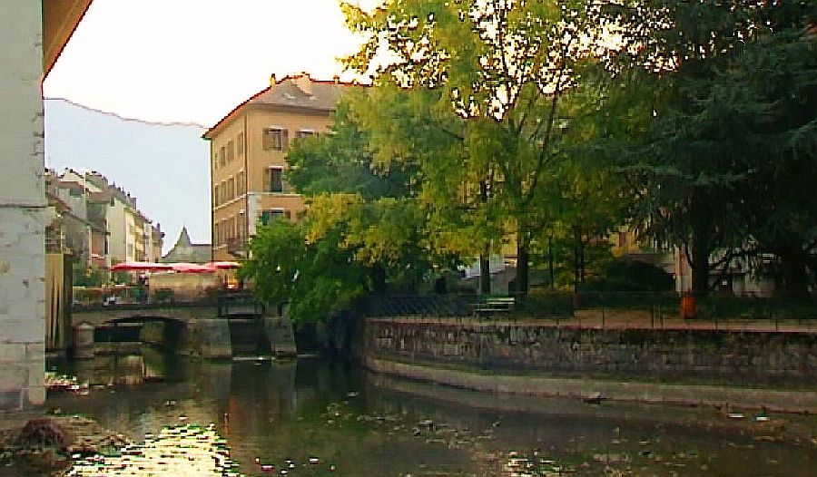 Le Thiou et le pont Morens à Annecy