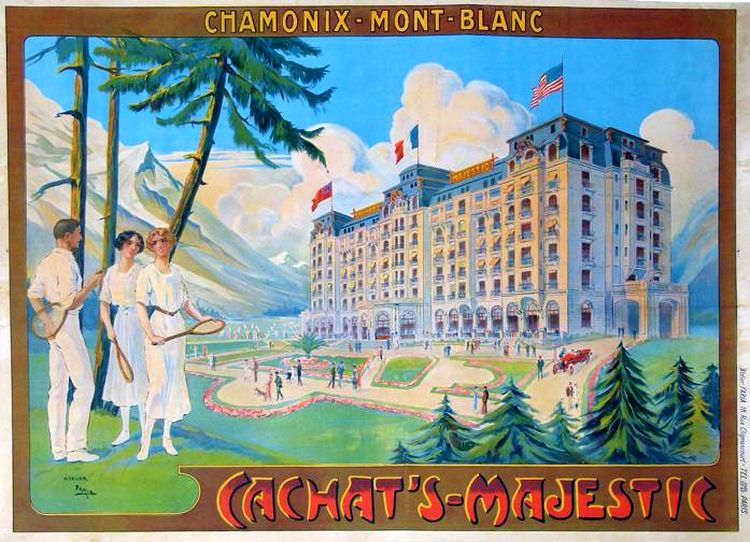Affiche Majestic Chamonix Mont Blanc