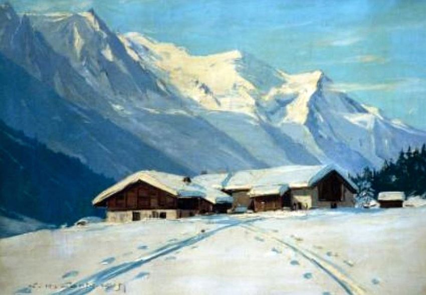 Chalets &agrave; Chamonix par Charles Henri Contencin