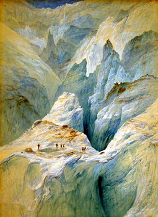 Crevasses dans la Mer de Glace patr Elijah Walton