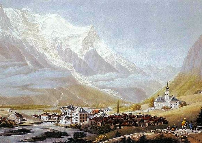 Le Mont Blanc  vu de Chamonix par Jean Dubois