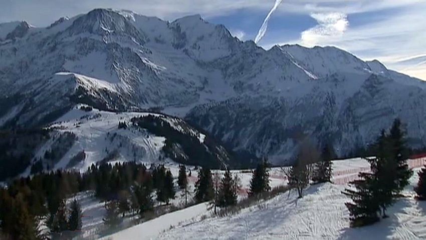 Vue des pistes &agrave; Chamonix
