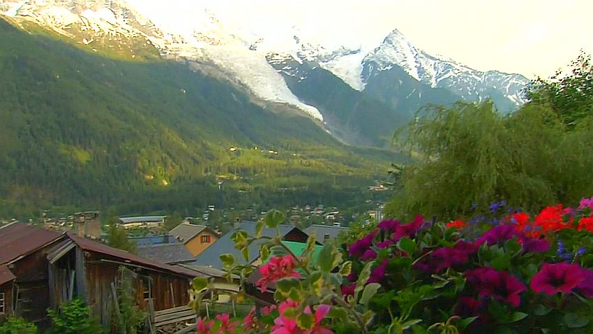Vue de Chamonix depuis les hauteurs