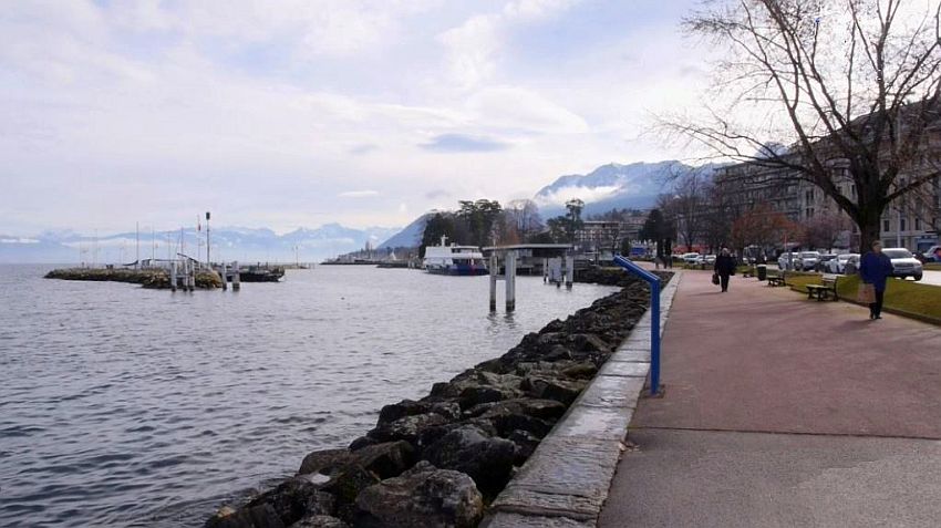 La promenade du lac &agrave; Evian