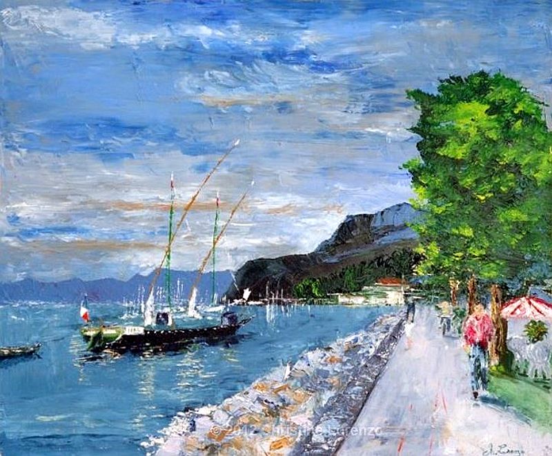 Le lac &agrave; Evian par Christine Lorenzo