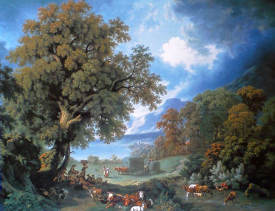 Fenaison  &agrave; St-Gingolph Pierre Louis de la Rive