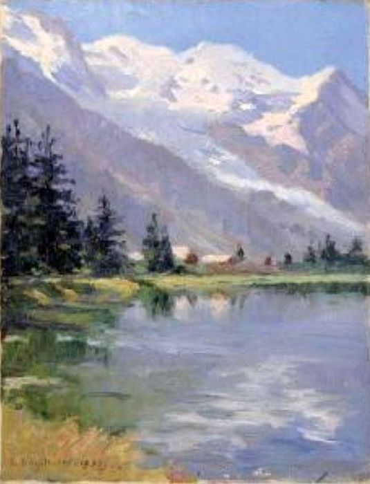 Lac du Casinon et Mont Blanc par Edgard Bouillette