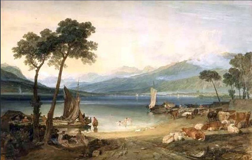 Lac de Gen&egrave;ve et Mont Blanc par Turner