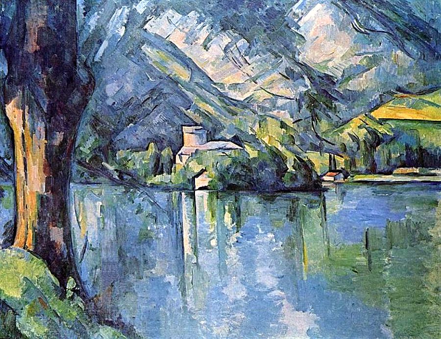 Le lac Bleu par Paul C&eacute;zanne
