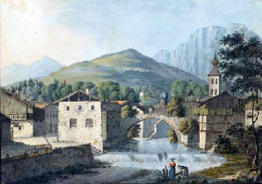 Vue de Sallanches d'apr&egrave;s Fran&ccedil;ois Diday