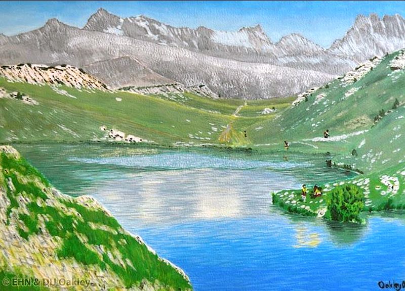 Le lac Besson au-dessus de l'Alpe-d'Huez  par Howard Oakley